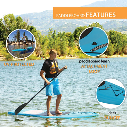 Amped 11 Ft Stand-Up Paddleboard, Glacier Blue
